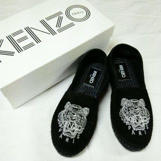 ケンゾー(KENZO)の美品★KENZO！Tiger Leather Espa Suede(スリッポン/モカシン)