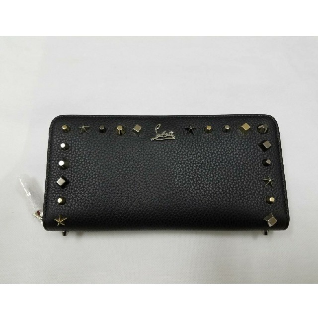 定期入れの Louboutin Christian - Black 長財布 stud Panettone