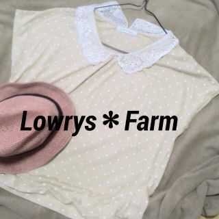 ローリーズファーム(LOWRYS FARM)の襟付き＊ドットシャツ最終値下げ(Tシャツ(半袖/袖なし))