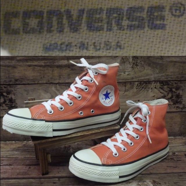 CONVERSE - レア 90s米国製コンバース オールスター ハイカット橙オレンジ スニーカーの通販 by merci's shop|コンバース ならラクマ CONVERSE - レア 90s米国製コンバース オールスター ハイカット橙オレンジ スニーカーの通販 by merci's shop|コンバース ならラクマ