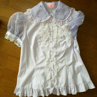 アンジェリックプリティー(Angelic Pretty)の♡アンジェリックプリティ♡オーガンジーブラウス♡(シャツ/ブラウス(半袖/袖なし))