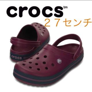 クロックス(crocs)の27センチ 新品クロックス クロックバンド 正規品 ムラサキ plum/navy(サンダル)