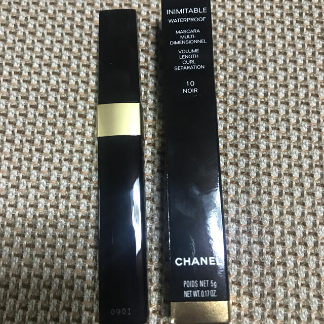 CHANEL(シャネル)の新品同様！CHAMEL イニミダブルウォータープルーフ 10 ヌワール マスカラ コスメ/美容のベースメイク/化粧品(マスカラ)の商品写真