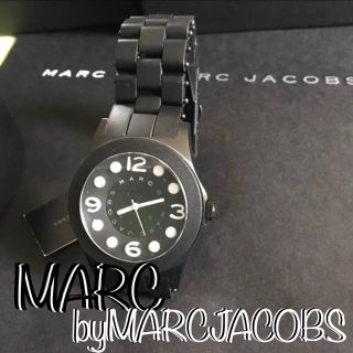 マークバイマークジェイコブス(MARC BY MARC JACOBS)のMARCJACOBSマークジェイコブスUS限定ウォッチ腕時計black(腕時計(アナログ))