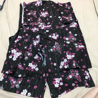 アベイル(Avail)の甚平♡桜×蝶×ラメ(浴衣)