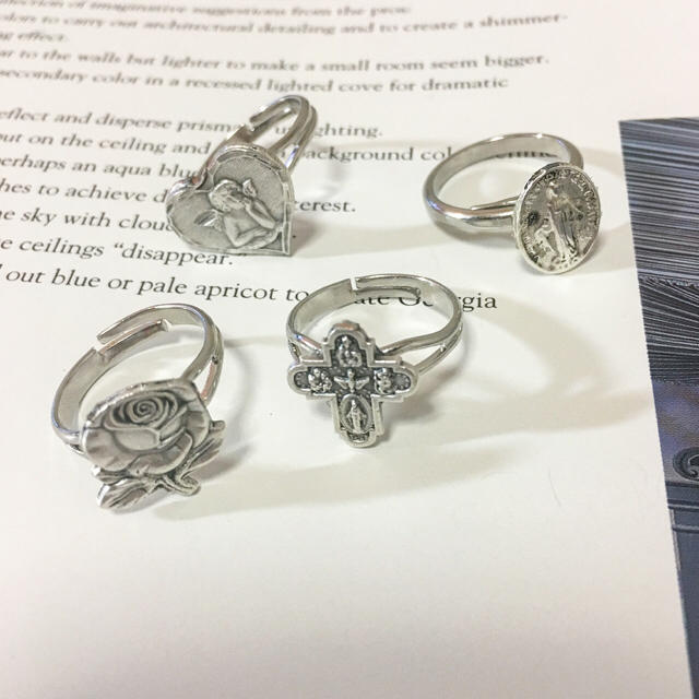 【再販】silver cross ring ハンドメイドのアクセサリー(リング)の商品写真