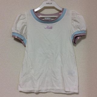 ミルク(MILK)の３／20までお取り引き中＊MILK パフスリーブ Tシャツ カットソー(Tシャツ(半袖/袖なし))