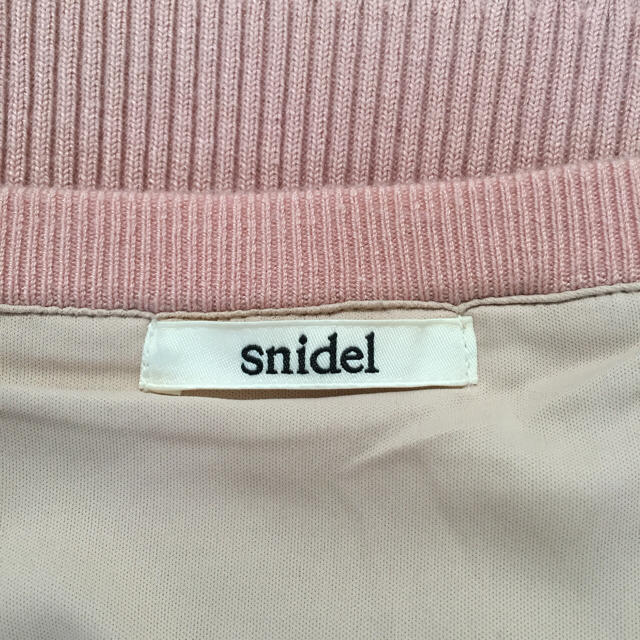 SNIDEL(スナイデル)の美品 snidel スナイデル オフショルニットワンピース sweetコラボ レディースのワンピース(ミニワンピース)の商品写真