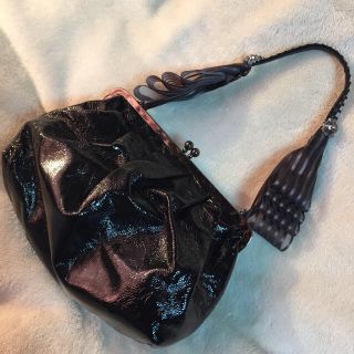 アッシュペーフランス(H.P.FRANCE)の作家もの、、、エナメルBAG(ハンドバッグ)