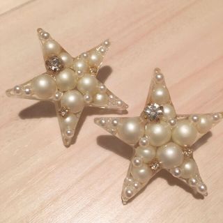 パールスターピアス★イヤリング(ピアス)