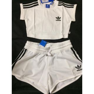 アディダス(adidas)の新品 アディダス ショート丈パンツ クロップド丈Tシャツ(Tシャツ(半袖/袖なし))