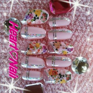 ﾌﾟﾘﾃｨｰﾋﾟﾝｸ×お花Nail