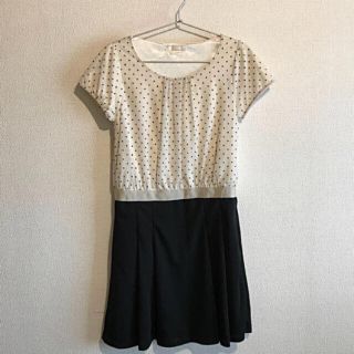 エニィスィス(anySiS)の【美品】anysis★夏にぴったり♡上下異素材♡ウエスト切り替えワンピース(ひざ丈ワンピース)