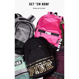 ヴィクトリアズシークレット(Victoria's Secret)のVSPINK BACKPACK 高級グレー sn7sd専用(リュック/バックパック)