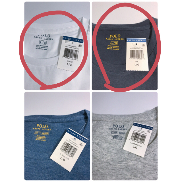 Ralph Lauren(ラルフローレン)の光様専用:POLO RALPH LAURENポロ☆タグ付き2枚T （L）Ms新品 メンズのトップス(Tシャツ/カットソー(半袖/袖なし))の商品写真