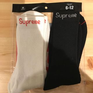 シュプリーム(Supreme)の【新品】Supreme hanes ソックス白&黒(ボクサーパンツ)