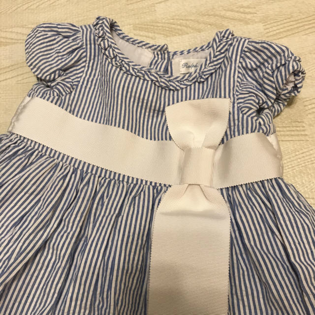 Ralph Lauren(ラルフローレン)のラルフローレン ストライプワンピース キッズ/ベビー/マタニティのベビー服(~85cm)(ワンピース)の商品写真