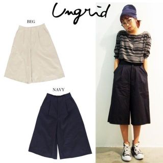 アングリッド(Ungrid)の＊パーポ 様 専用＊新品・未使用♡ ungrid チノワイドパンツ　ネイビー(カジュアルパンツ)