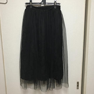 メルロー(merlot)のMerlot◎黒チュールスカート(ひざ丈スカート)