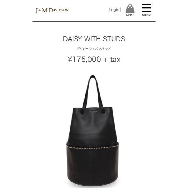 J&M DAVIDSON(ジェイアンドエムデヴィッドソン)の新品  DAISY WITH STUDS ブラック レディースのバッグ(ハンドバッグ)の商品写真