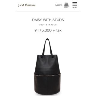 ジェイアンドエムデヴィッドソン(J&M DAVIDSON)の新品  DAISY WITH STUDS ブラック(ハンドバッグ)