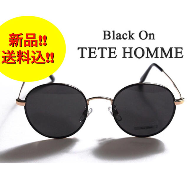 tete hommeテットオム メガネ 黒縁 - サングラス