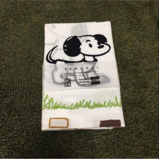 スヌーピー(SNOOPY)の【限定】スヌーピーミュージアム 手ぬぐい 白(ハンカチ)