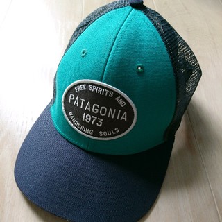 パタゴニア(patagonia)のPatagonia 帽子 青緑色 フリーサイズ(キャップ)