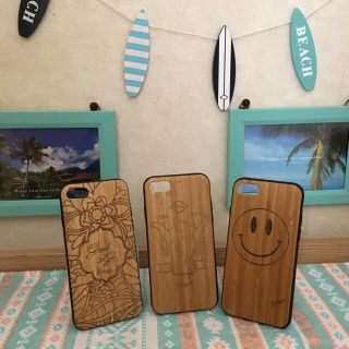 値下げ 大人気 iPhone7 ケース ウッドケース 木製 サーフ  プレゼント(iPhoneケース)