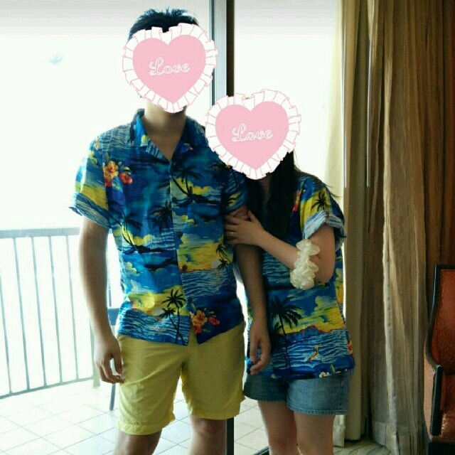 アロハシャツ♥ハワイ♥ハネムーン♥ペアルック レディースのトップス(Tシャツ(半袖/袖なし))の商品写真