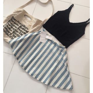 アメリカンアパレル(American Apparel)の河北麻友子ちゃん着用❤️アメアパ ストライプスカート(ミニスカート)