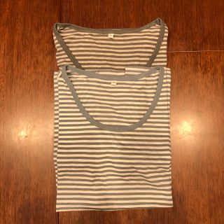 ムジルシリョウヒン(MUJI (無印良品))の無印良品 ボーダーTシャツ２枚組 M 未使用(Tシャツ(半袖/袖なし))