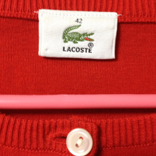 LACOSTE(ラコステ)の可愛い赤アンサンブル  ゆん様専用 レディースのトップス(カーディガン)の商品写真