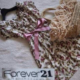 フォーエバートゥエンティーワン(FOREVER 21)の★花柄シフォン愛されワンピース★(ミニワンピース)