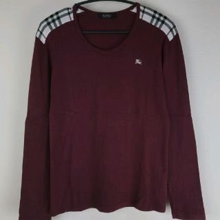 バーバリー(BURBERRY)の美品 BURBERRY BLACK LABEL 長袖クルーネックカットソー 2(Tシャツ/カットソー(七分/長袖))