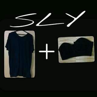 スライ(SLY)のSLY☆ｺﾙｾｯﾄ付きT-SH(Tシャツ(半袖/袖なし))