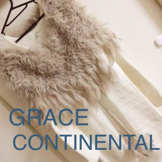 グレースコンチネンタル(GRACE CONTINENTAL)のダイヤグラム ラムスヌード ケープ ポンチョ(マフラー/ショール)