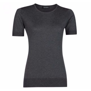 ジョンスメドレー(JOHN SMEDLEY)の新品パッケージ入り ジョンスメドレー 半袖ニット DANIELLA チャコール(カットソー(半袖/袖なし))