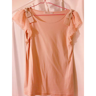 クチュールブローチ(Couture Brooch)の半袖 トップス ピンク リボン(Tシャツ(半袖/袖なし))