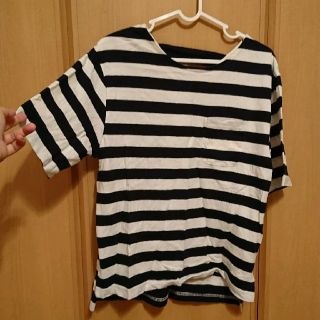 ダブルクローゼット(w closet)のビックシルエット ボーダーT (お取り置き中)(Tシャツ(半袖/袖なし))