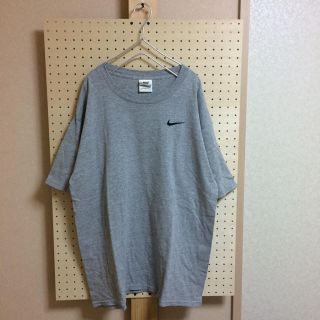 ナイキ(NIKE)の90s ビンテージ USA製 NIKE 刺繍ロゴＴシャツ 霜降りグレー(Tシャツ/カットソー(半袖/袖なし))