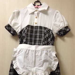 ボディライン(BODYLINE)のチェック柄メイド服(ひざ丈ワンピース)