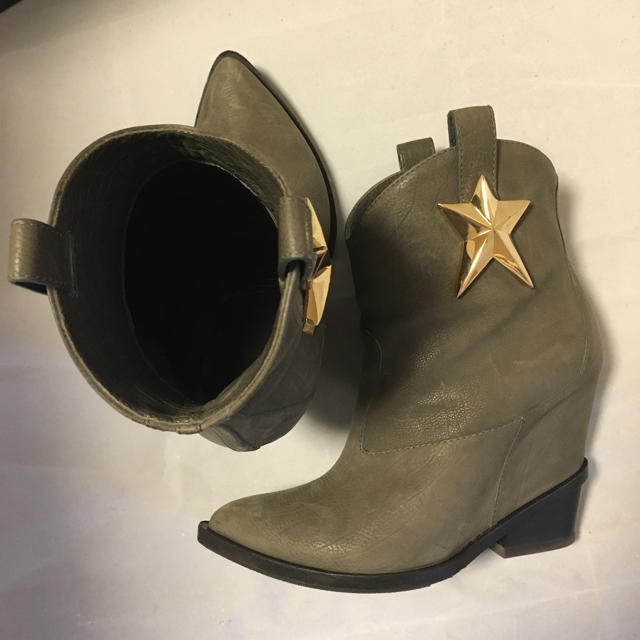 GIUZEPPE ZANOTTI(ジュゼッペザノッティ)のジュゼッペザノッティ☆ウェッジソール★ウエスタンブーツsize38 レディースの靴/シューズ(ブーティ)の商品写真