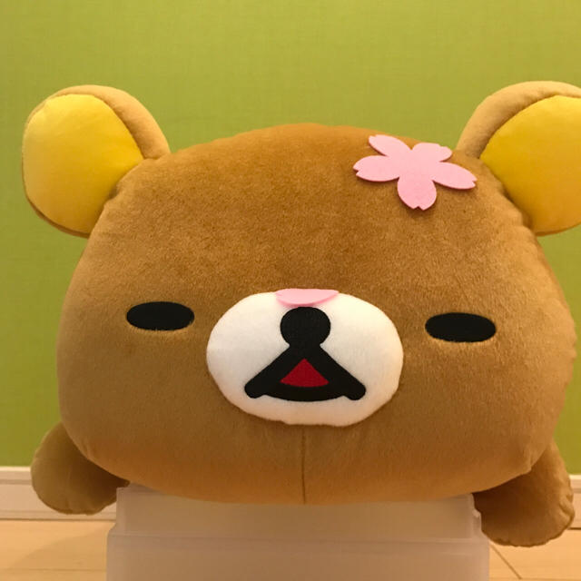 即購入可☆特大リラックマ桜リラックスぬいぐるみ新品 エンタメ/ホビーのおもちゃ/ぬいぐるみ(キャラクターグッズ)の商品写真