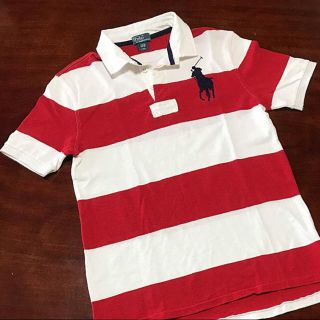 ラルフローレン(Ralph Lauren)の【超美品】ラルフローレン 160㎝ ポロシャツ ビッグポニー ボーダー(Tシャツ/カットソー)