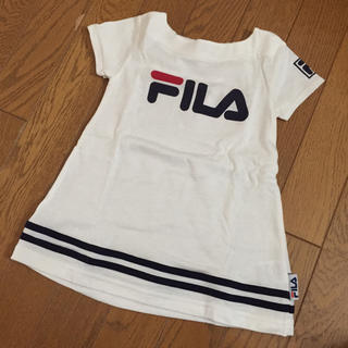 フィラ(FILA)のFILA フィラ Tシャツワンピース 白 サイズ80〜90(ワンピース)