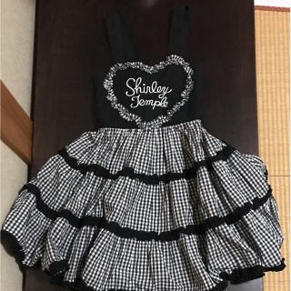 シャーリーテンプル(Shirley Temple)の美品 シャーリーテンプル 130 ギンガムチェックワンピース(ワンピース)