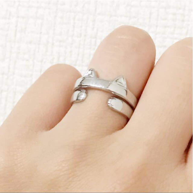 刻印入り✨ネコ耳肉球リング silver925 レディースのアクセサリー(リング(指輪))の商品写真