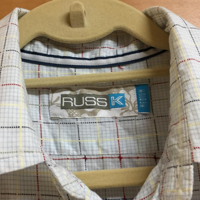 RUSS・K(ラスケー)のRUSS-K 水色チェックシャツ M メンズのトップス(シャツ)の商品写真