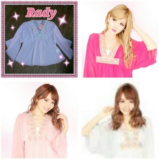 レディー(Rady)のRady♪ビジュー付きシフォントップス(シャツ/ブラウス(長袖/七分))